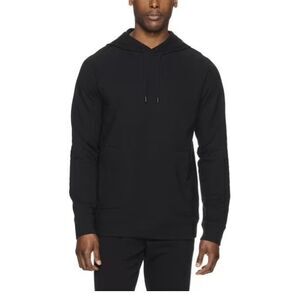 Gaiam Men’s Lotus OB Pullover Hoodie Black Athletic Sweatshirt with Pockets M